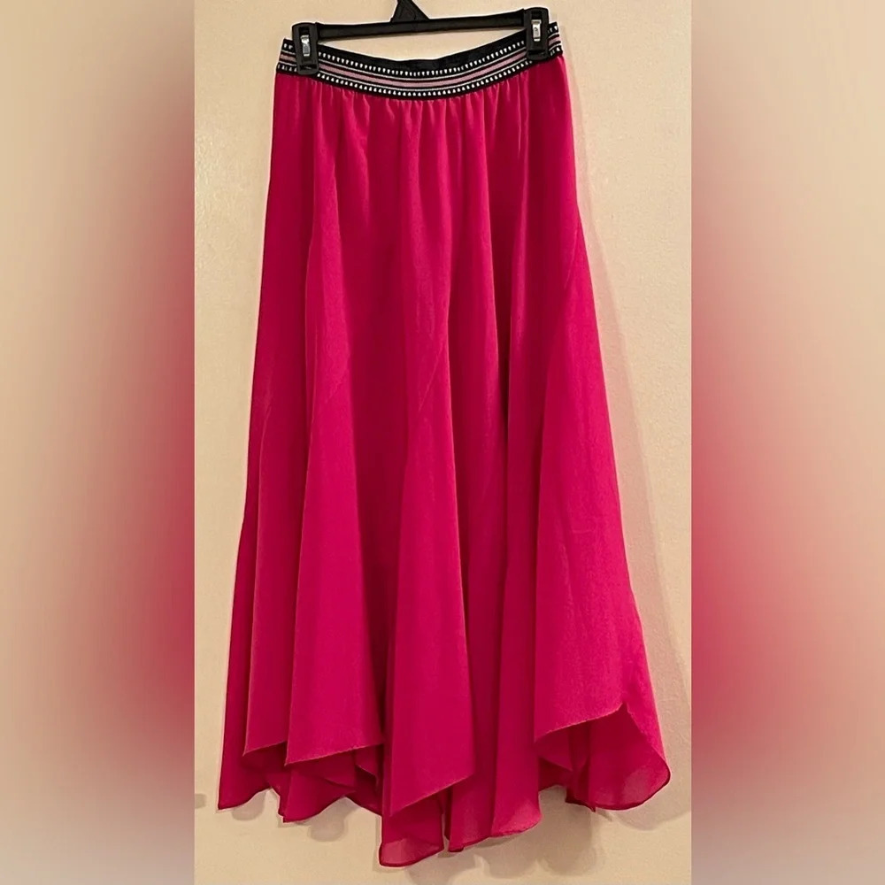 VANESSA VIRGINIA by ANTHROPOLOGIE Colima Maxi Skirt in Pink Rose - Picture 5 of 11